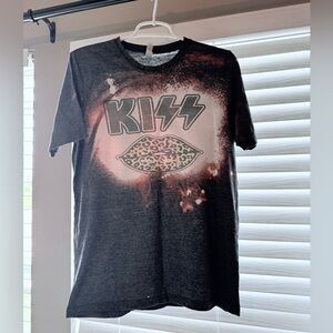 Next Level KISS Bleached Graphic T-Shirt